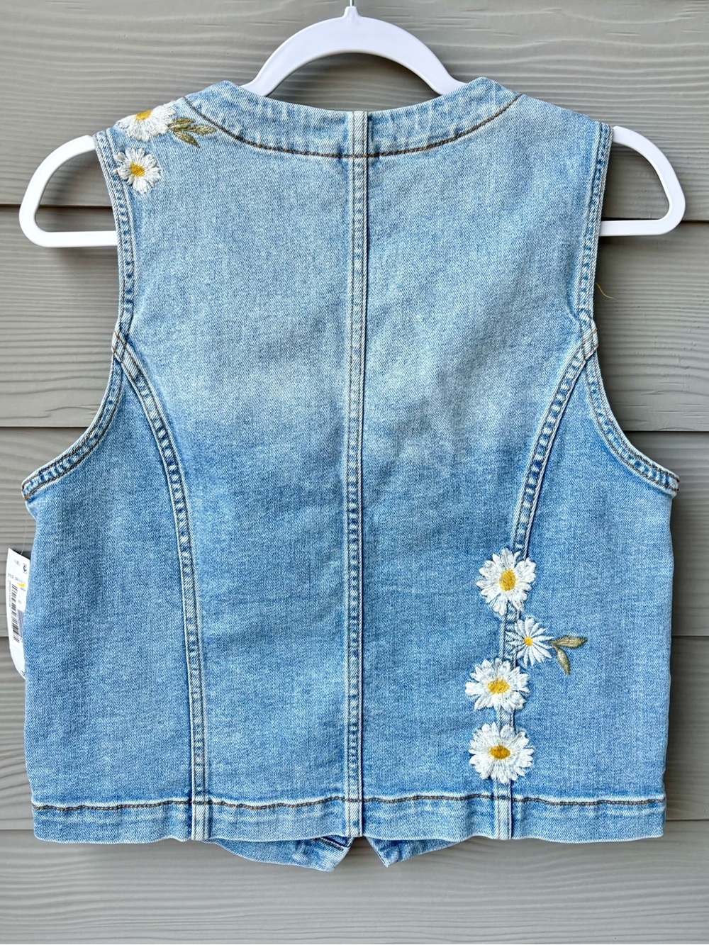Driftwood Embroidered Daisy Bee Denim Vest NWT Cottagecore Western - Picture 2 of 3